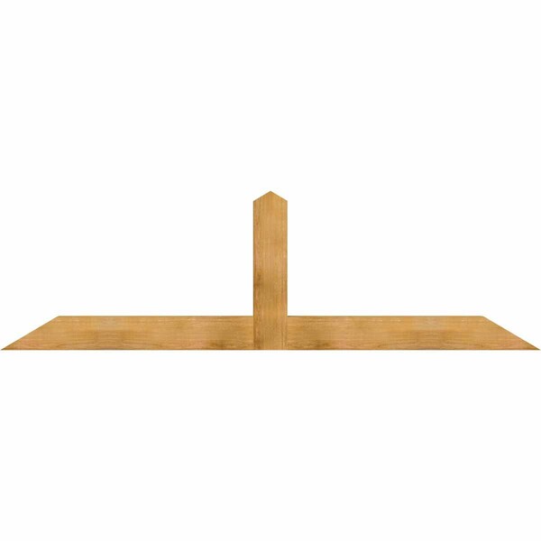 Ekena Millwork Portland Rough Sawn Timber Gable Bracket, Western Red Cedar, 96"W x 28"H x 4"D x 6"F, 7/12 Pitch GBW096X28X0406POR00RWR - main